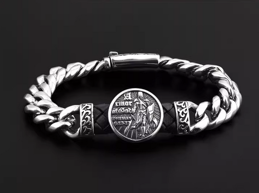 Titanium steel Viking warrior bracelet for Men