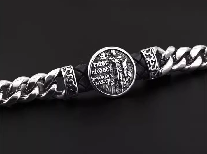 Titanium steel Viking warrior bracelet for Men