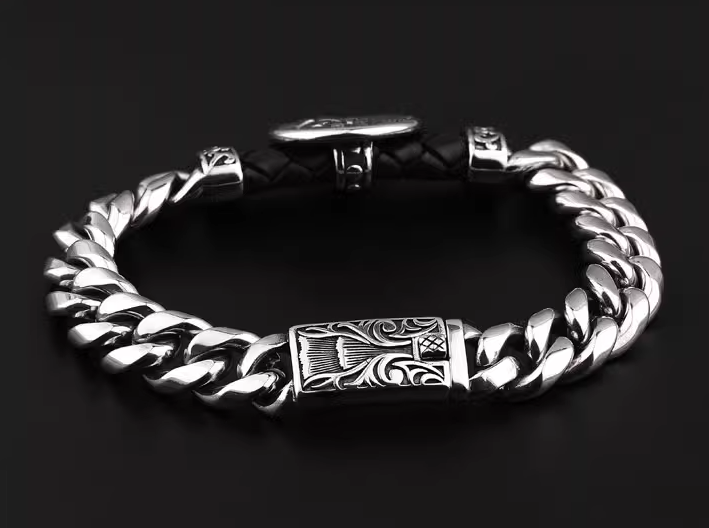 Titanium steel Viking warrior bracelet for Men