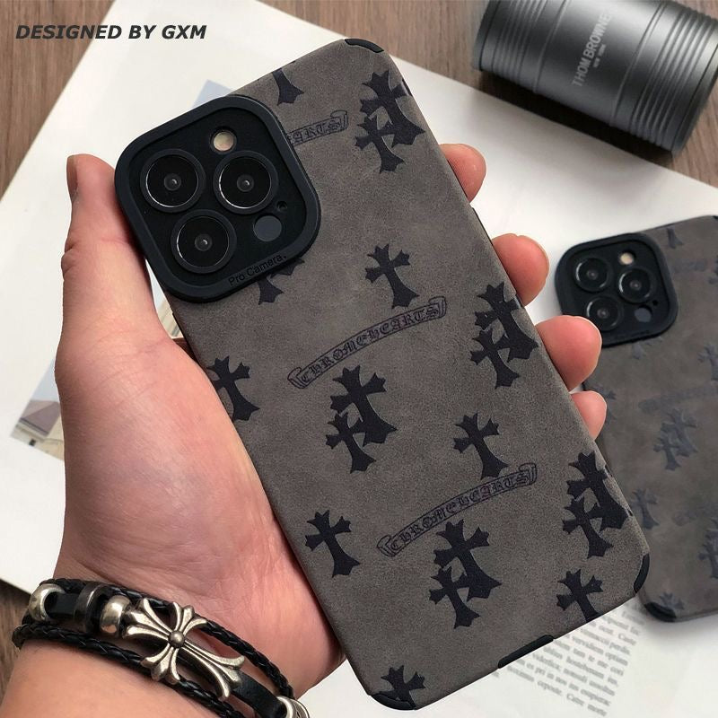 Luxury Cross Iphone case Leather For Iphone 15Promax Plus 14 13 12 11 Bown