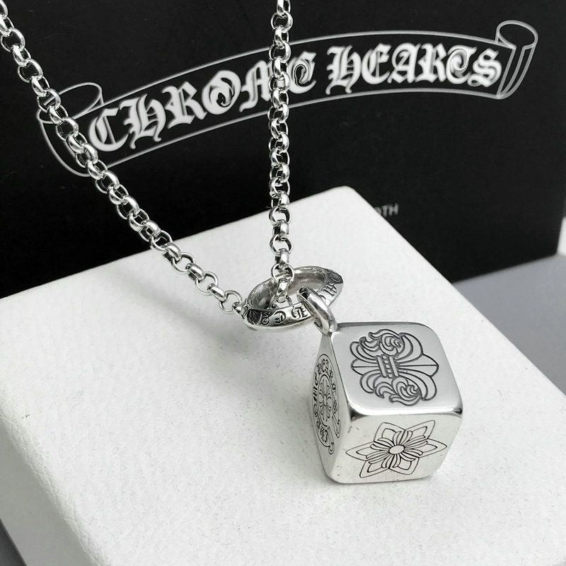 Chrome Hearts Style Cross chain Silver Color Necklace For Men Women 925 Silver