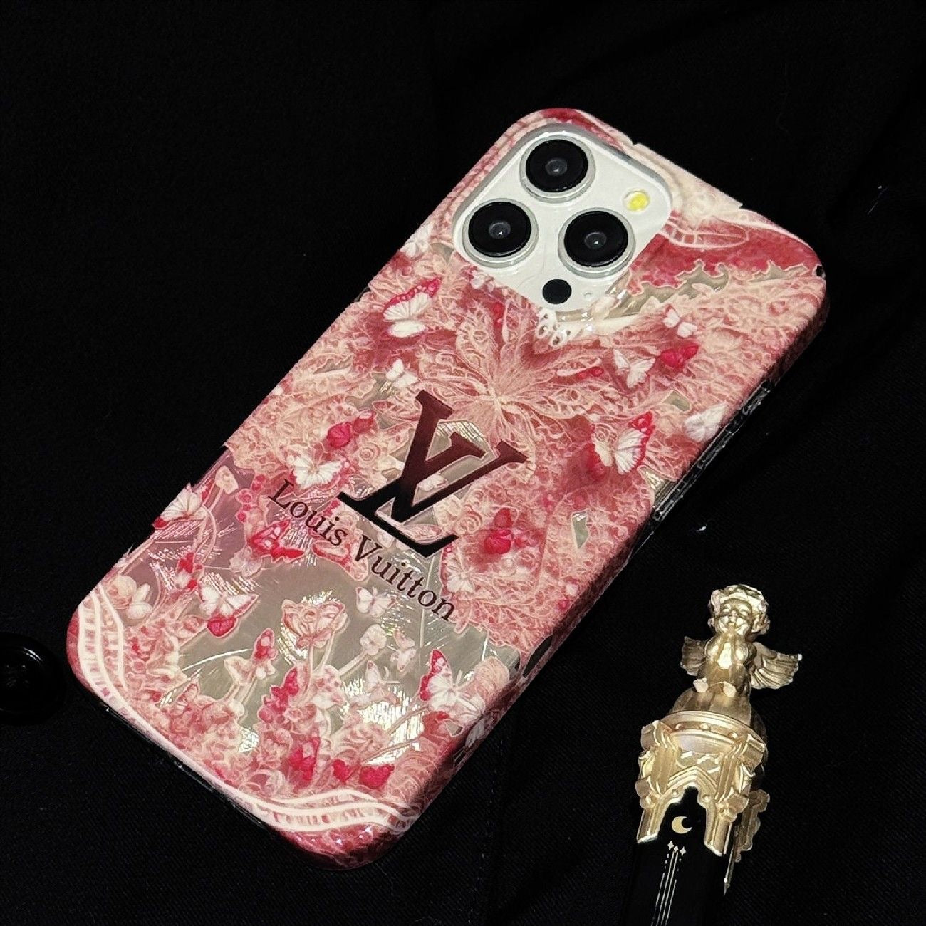 LV Iphone case 15promax pro plus 14 13 12 11 Pruple Phone case Pink