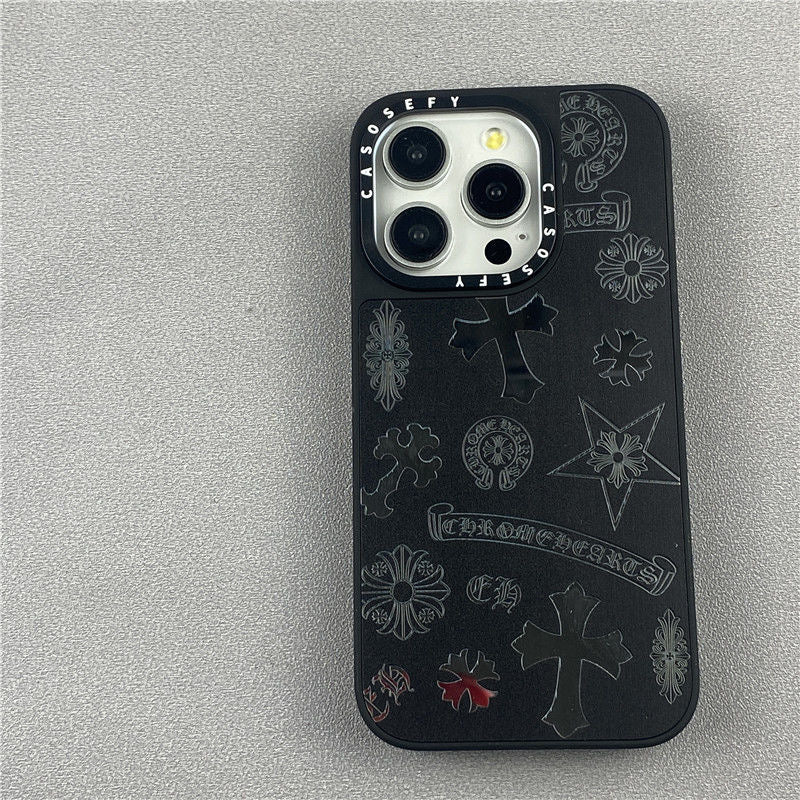 Chrome Hearts Style iPhone Case Pink Black White iphone 15 iphone 14 iphone 13 iphone 12