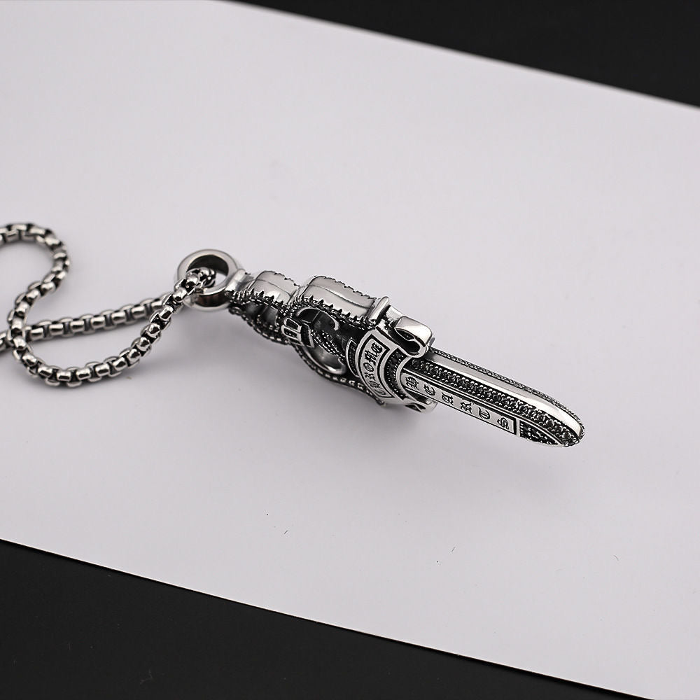 Chrome Hearts Style Danger Silver Necklace For Men Women