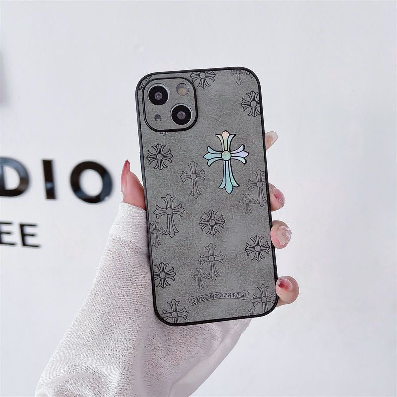 Chrome Hearts Styel Cross Iphone case For Iphone 15Promax Plus 14 13 12 11 Bown