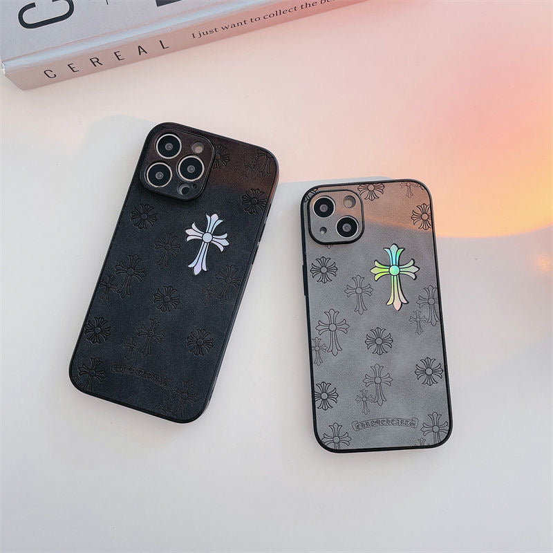 Chrome Hearts Styel Cross Iphone case For Iphone 15Promax Plus 14 13 12 11 Bown